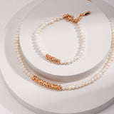 Crushed Silver Pearl Necklace - 925 Silver