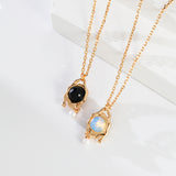 Dual Stone Adjustable Necklace - 925 Silver