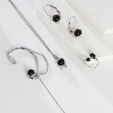 Dual Stone Adjustable Necklace - 925 Silver