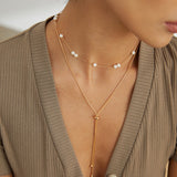 Adjustable Pearl & Silver Bead Set - 925 Silver