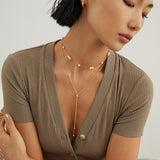Adjustable Pearl & Silver Bead Set - 925 Silver