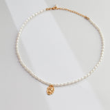 Vintage Gold Adjustable Rice Pearl Choker - Minimalist Luxury