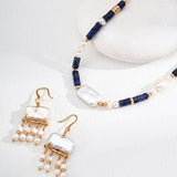 Vintage Pearl & Shell Earrings - 925 Silver (Gold-Tone)