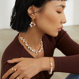 Fluid Pearl Bracelet - 925 Silver (Silver/Gold-Tone)