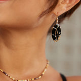 Chinese-Inspired Enamel Earrings - 925 Silver (Gold/Silver-Tone)