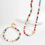 Dopamine Color Pearl Bracelet - 925 Silver (Adjustable)