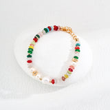 Dopamine Color Pearl Bracelet - 925 Silver (Adjustable)