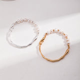 Liquid Pearl Bracelet - 925 Silver (Silver/Gold-Tone)