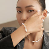Liquid Pearl Bracelet - 925 Silver (Silver/Gold-Tone)