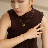 Liquid Pearl Bracelet - 925 Silver (Silver/Gold-Tone)