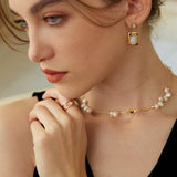Vintage Gold-Tone Shell Earrings - 925 Silver (3x1.5cm)