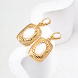 Vintage Gold-Tone Shell Earrings - 925 Silver (3x1.5cm)