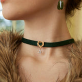 Gold-Tone Amber Statement Earrings - 925 Silver (4cm)