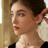 Vintage Gold Tiger's Eye Earrings - 925 Silver (5cm Drop)