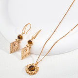 Vintage Gold Tiger's Eye Earrings - 925 Silver (5cm Drop)