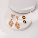 Middle Eastern Pearl Drop Earrings - Gold-Tone 925 Silver (5cm)