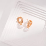 Möbius Pearl Earrings - 925 Silver (Silver/Gold-Tone)
