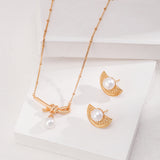 Adjustable Pearl Necklace - Gold-Tone 925 Silver (7.5mm Pearls)
