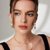 Adjustable Pearl Necklace - Gold-Tone 925 Silver (7.5mm Pearls)