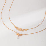 Adjustable Pearl Necklace - Gold-Tone 925 Silver (7.5mm Pearls)