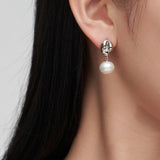 Pearl & Zircon Studs - 925 Silver (Silver/Gold-Tone)