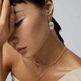 Baroque Pearl Statement Earrings - Gold-Tone 925 Silver