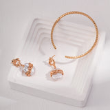 Baroque Pearl Statement Earrings - Gold-Tone 925 Silver