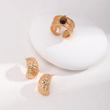 Tiger's Eye Adjustable Ring - Gold-Tone 925 Silver (Size 11-15)