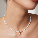 Gold-Tone Shell Pearl Earrings - 925 Silver (54mm)