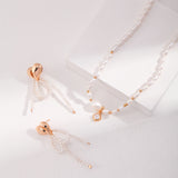 Gold-Tone Shell Pearl Earrings - 925 Silver (54mm)