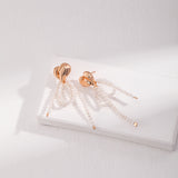 Gold-Tone Shell Pearl Earrings - 925 Silver (54mm)
