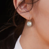 11.4mm Pearl Stud Earrings - Gold-Tone 925 Silver