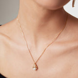 Adjustable Pearl Necklace & Earrings Set - Gold-Tone 925 Silver