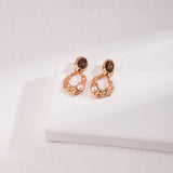 Tiger's Eye & Pearl Drop Earrings - Gold-Tone 925 Silver