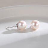 10mm Perfect Pearl Stud Earrings - 925 Silver