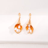 Spring Bud Pearl Earrings - Gold-Tone 925 Silver