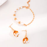 Spring Bud Pearl Earrings - Gold-Tone 925 Silver