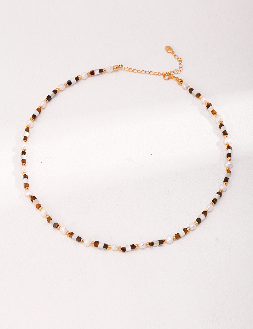 French Vintage Pearl Necklace - Gold-Tone 925 Silver