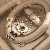 French Vintage Pearl Necklace - Gold-Tone 925 Silver