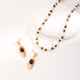 Middle Eastern Style Earrings - Gold-Tone 925 Silver (Caramel & Brass)