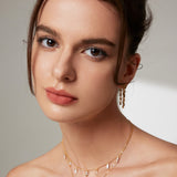 Minimalist Drop Earrings - Gold-Tone 925 Silver