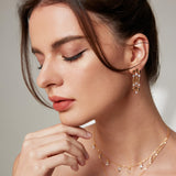 Minimalist Drop Earrings - Gold-Tone 925 Silver