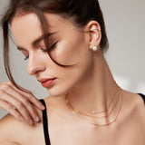 Adjustable 38+6cm Silver Chain - Silver/Gold-Tone