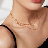 Adjustable 38+6cm Silver Chain - Silver/Gold-Tone