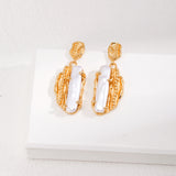 7mm Pearl Earrings - Gold-Tone 925 Silver