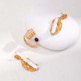 7mm Pearl Earrings - Gold-Tone 925 Silver