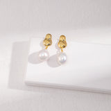 Unique Baroque Pearl Earrings - Gold-Tone 925 Silver