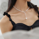 Adjustable Baroque Pearl Necklace & Bracelet Set - 925 Silver