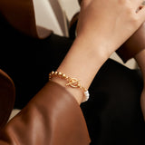 Classic Pearl Bracelet - Gold-Tone 925 Silver