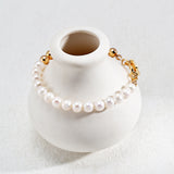 Classic Pearl Bracelet - Gold-Tone 925 Silver